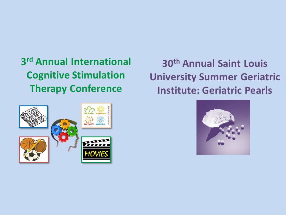 30th Annual SLU Summer Geriatric Institute and International Cognitive Stimulation Therapy Conference Banner